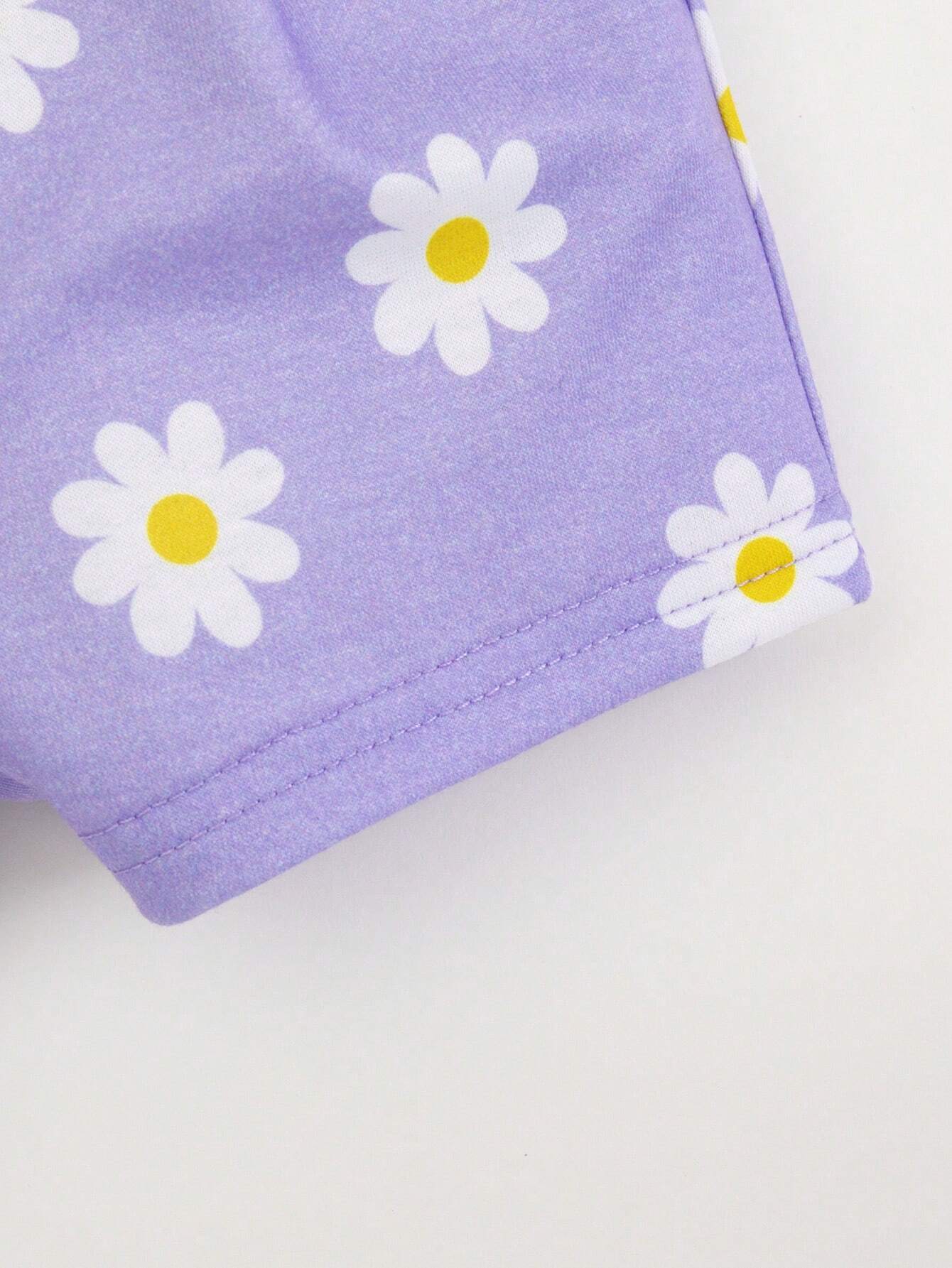 Buy SHEIN Baby Girl Newborn Floral Pattern Overall Shorts in Pakistan