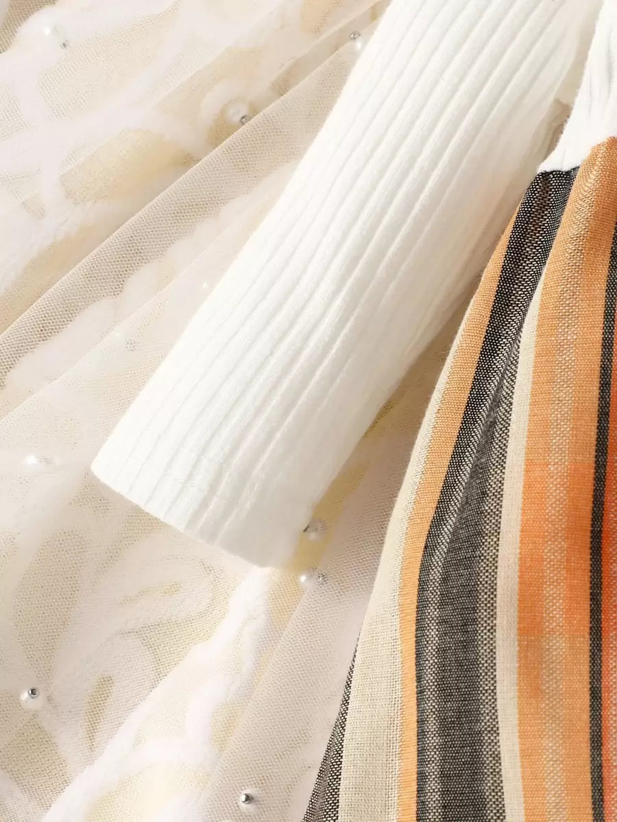 Buy SHEIN Baby Girl Newborn Plaid Bow Front 2 In 1 Dress With Headband in Pakistan