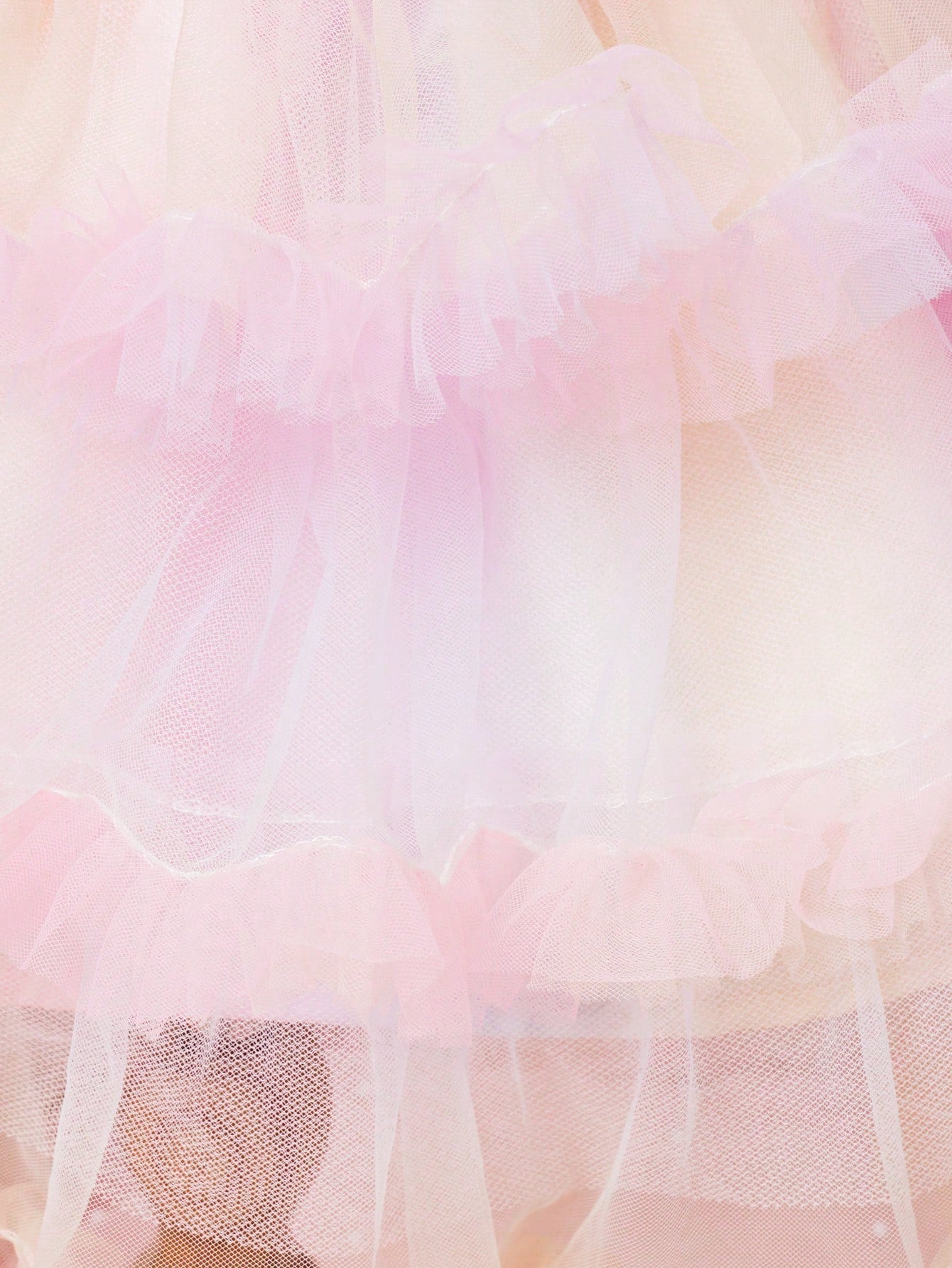 Buy SHEIN Baby Girl Ombre Ruffle Trim Mesh Overlay Cami Dress in Pakistan