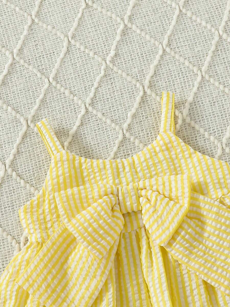 Buy SHEIN Baby Girls Infant Sweet Elegant Cute Big Bow Strap Dress in Pakistan