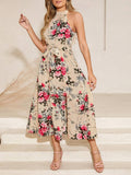 Buy SHEIN Clasi Women's Floral Print Halter Neck Long Summer Dress in Pakistan