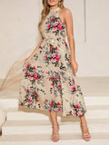 Buy SHEIN Clasi Women's Floral Print Halter Neck Long Summer Dress in Pakistan