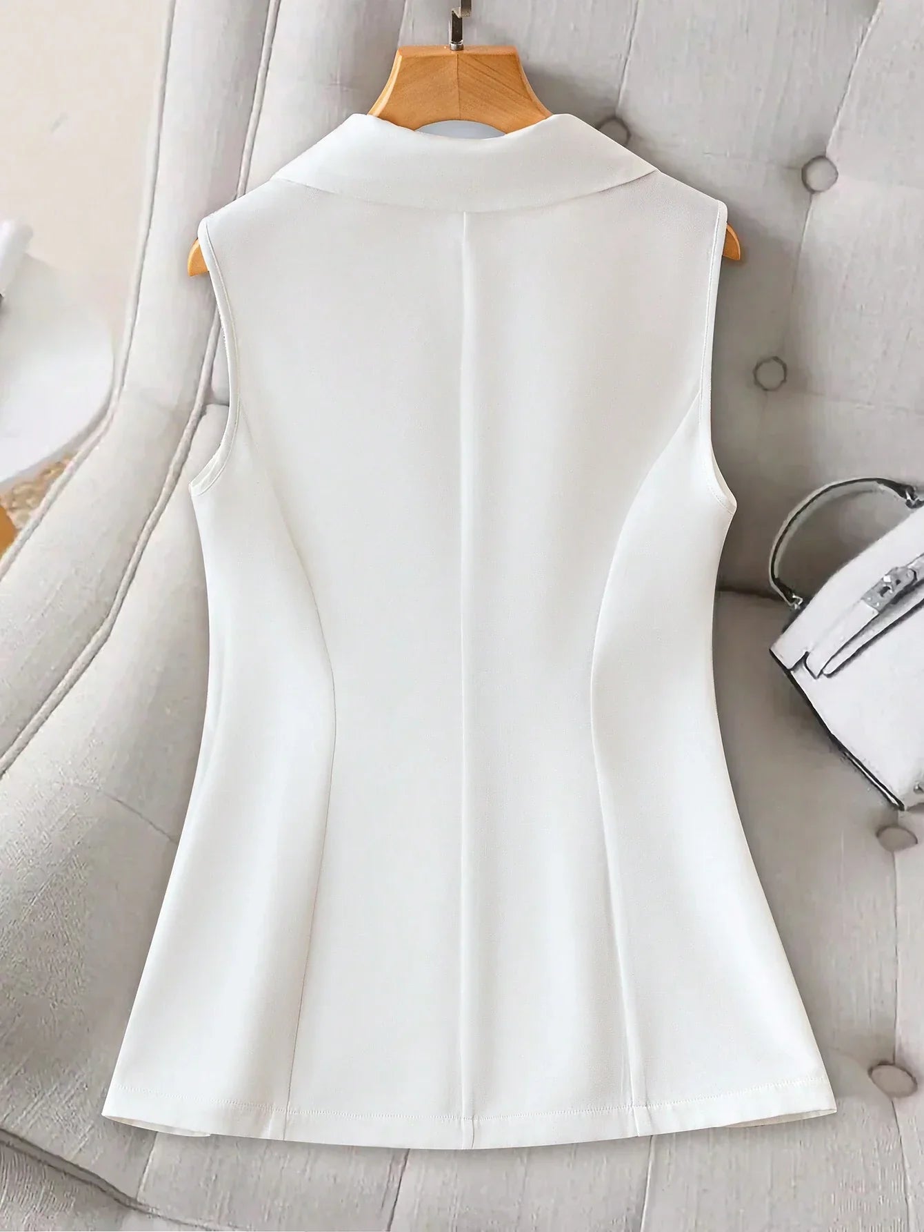 Buy SHEIN Clasi Women's Casual Color-Blocking Sleeveless Blazer in Pakistan