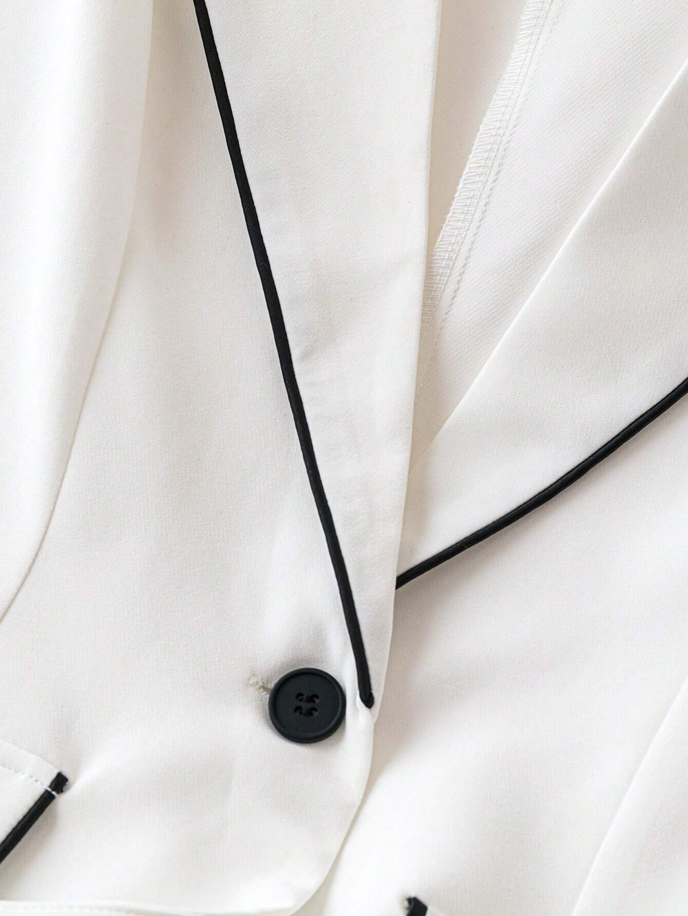 Buy SHEIN Clasi Women's Casual Color-Blocking Sleeveless Blazer in Pakistan