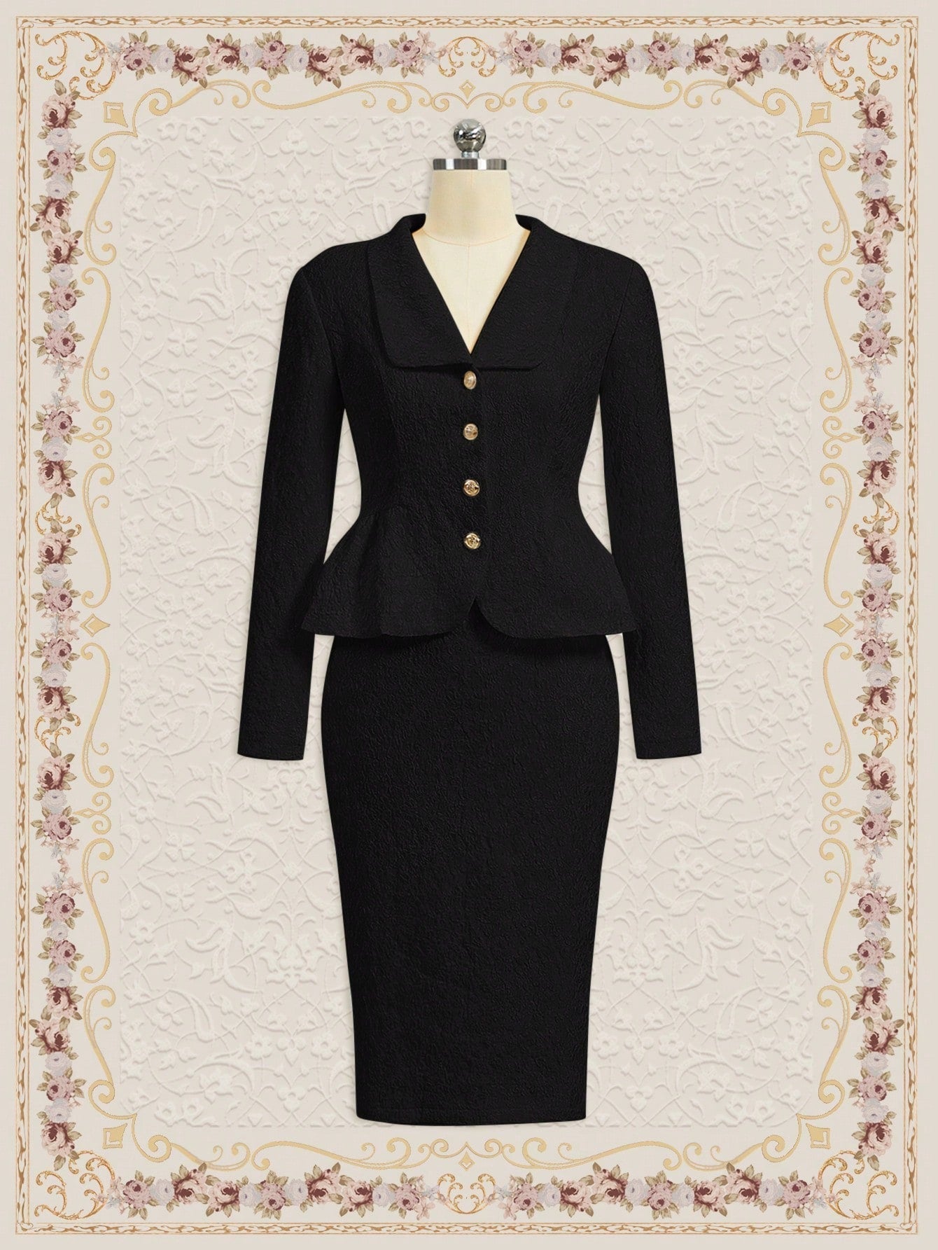 Buy SHEIN DECDS Ladies' Single-Breasted Suit Jacket And Skirt Set in Pakistan
