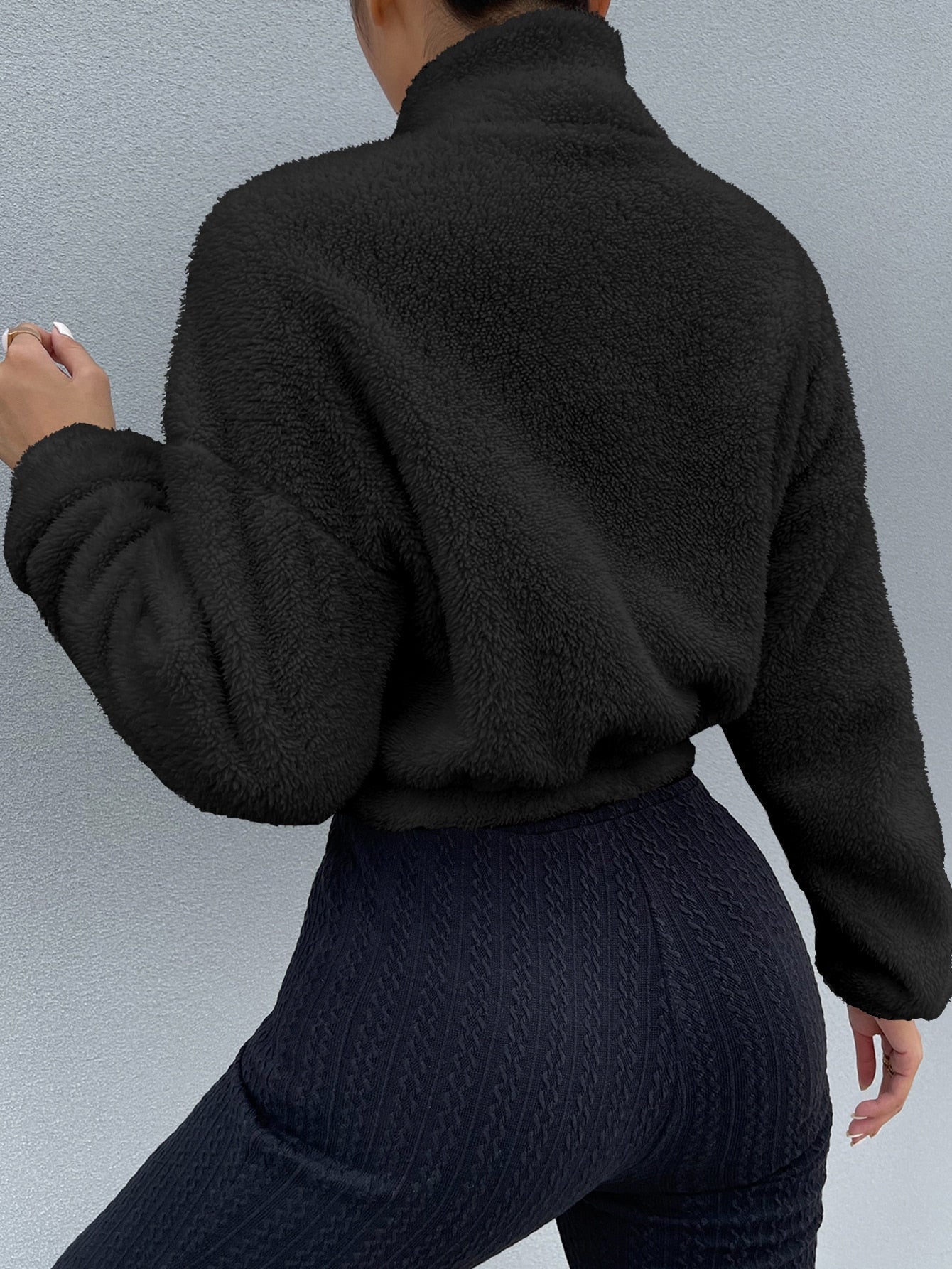 Buy SHEIN EZwear Drop Shoulder Zip Up Jacket in Pakistan