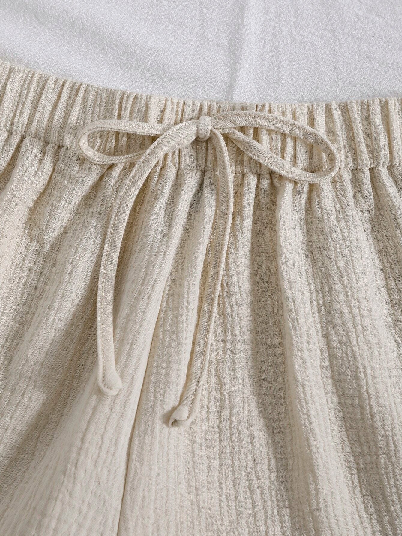 Buy SHEIN EZwear Knot Waist Wide Leg Shorts in Pakistan