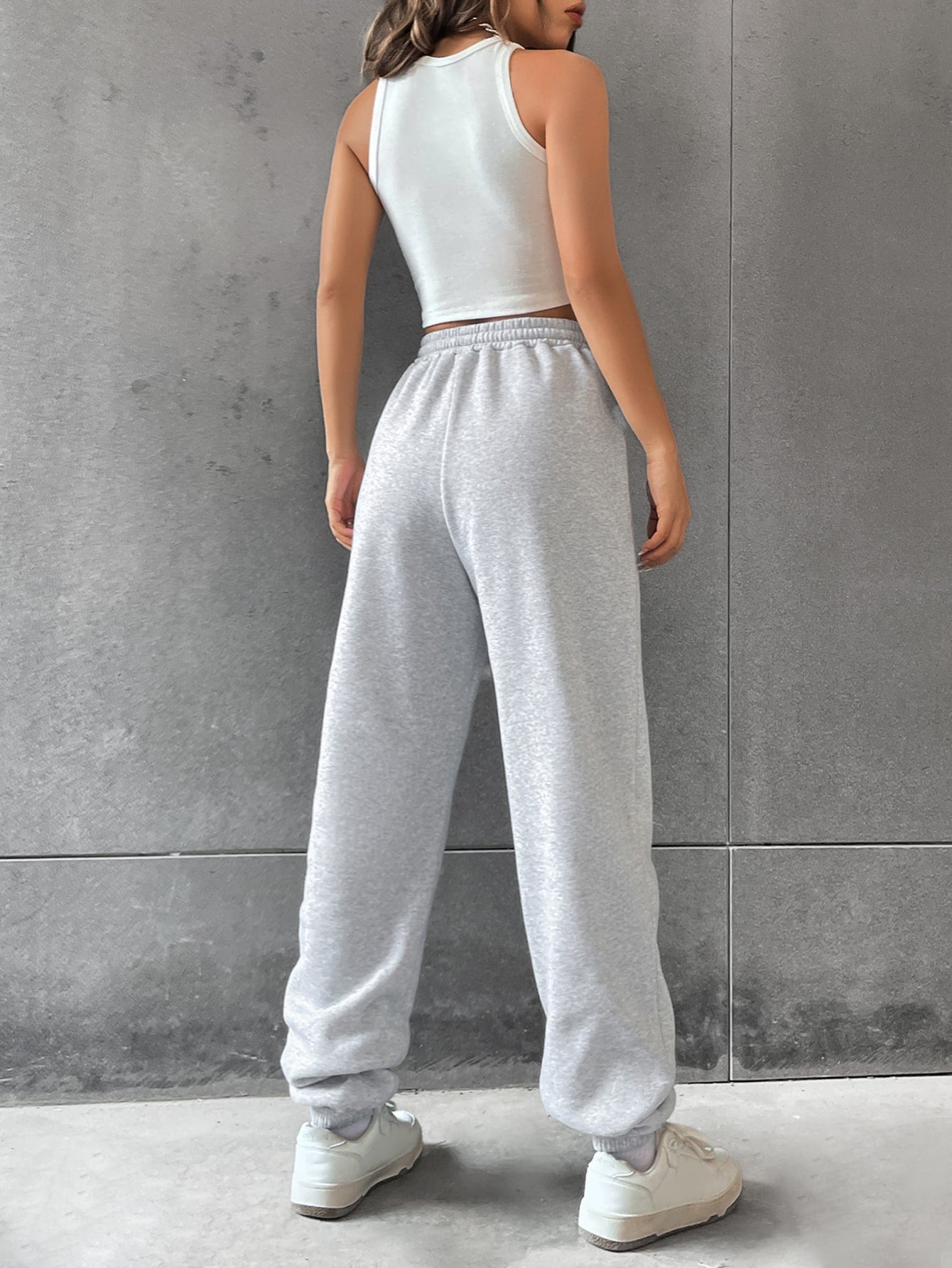 Buy SHEIN EZwear Solid Drawstring Waist Sweatpants in Pakistan