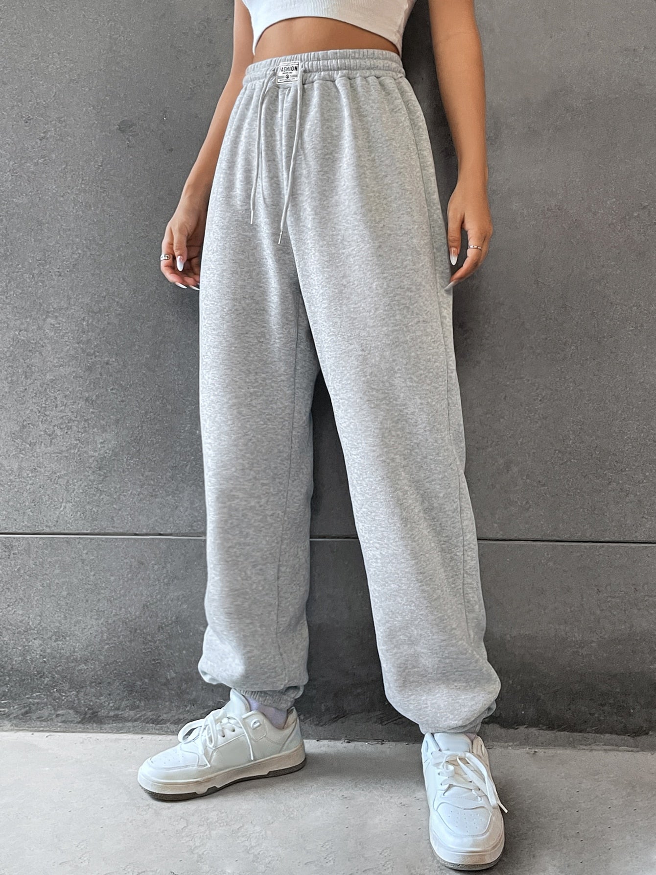 Buy SHEIN EZwear Solid Drawstring Waist Sweatpants in Pakistan