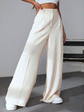 Buy SHEIN EZwear Solid Wide Leg Pants in Pakistan
