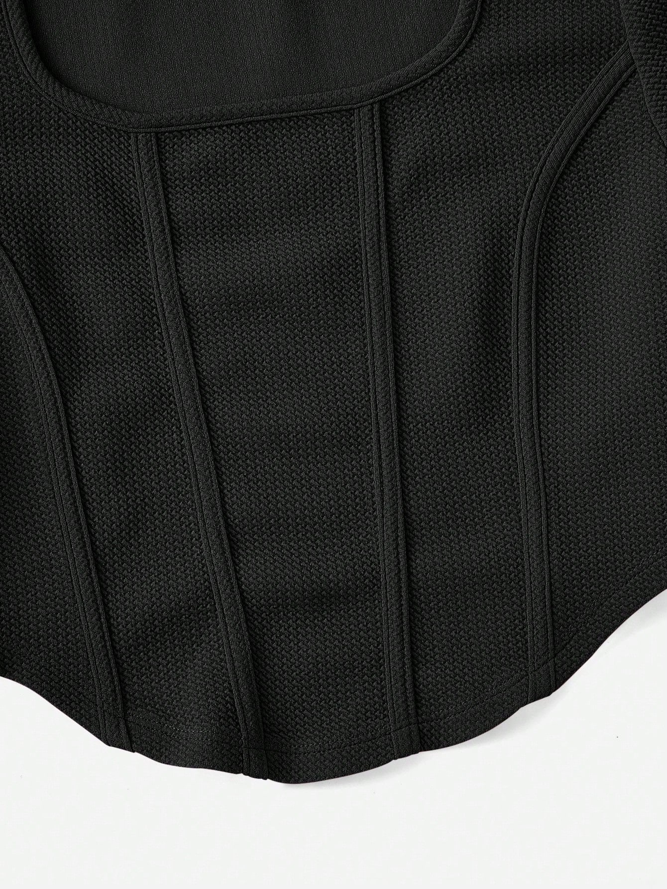 Buy SHEIN EZwear Square Neck Seam Detail Bandana Hem Tee in Pakistan