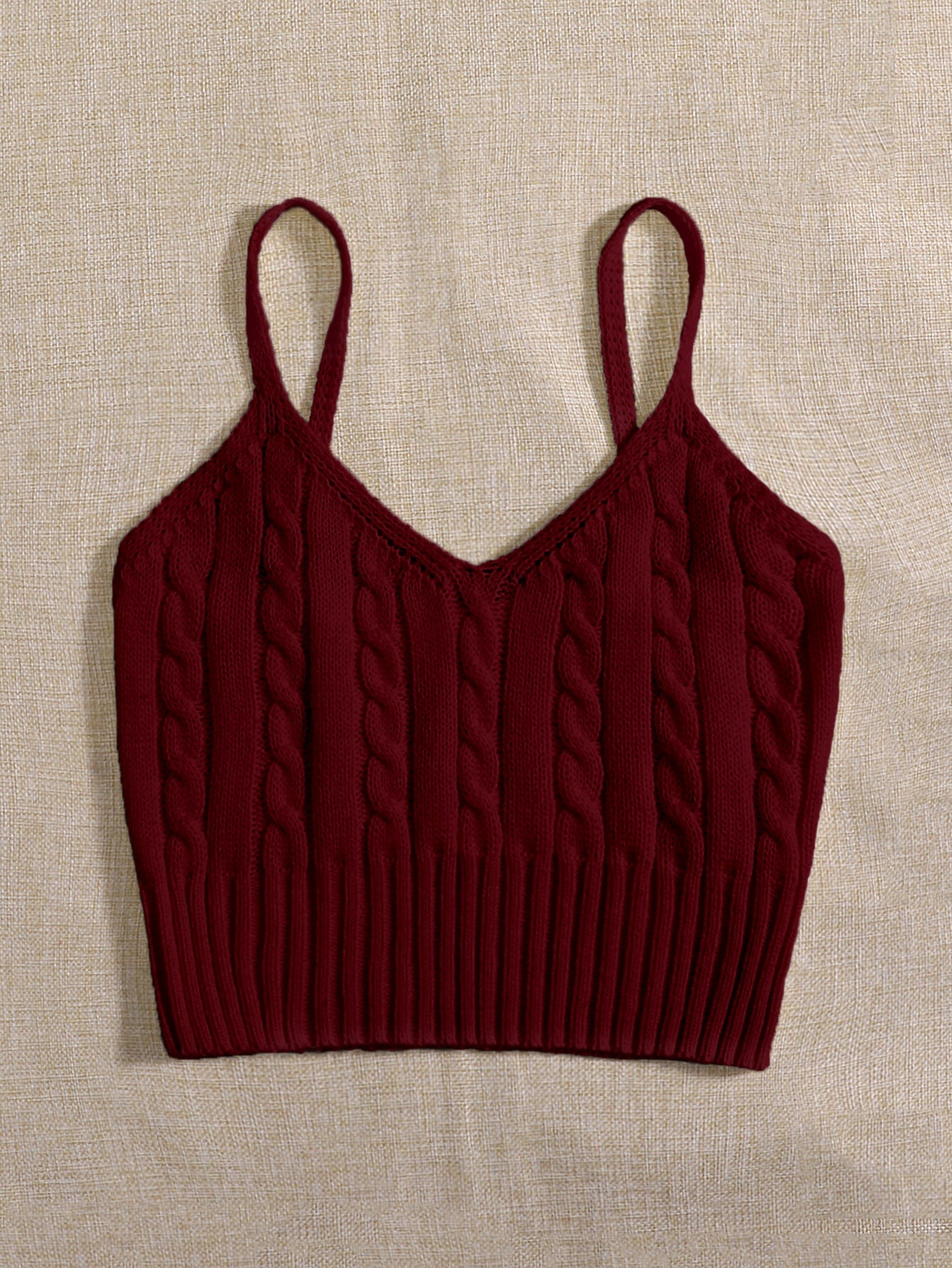 Buy SHEIN Essnce Cable Knit Cami Top in Pakistan