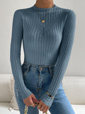 Buy SHEIN Essnce Cable Knit Mock Neck Sweater in Pakistan