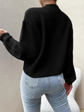 Buy SHEIN Essnce Mock Neck Drop Shoulder Sweater in Pakistan