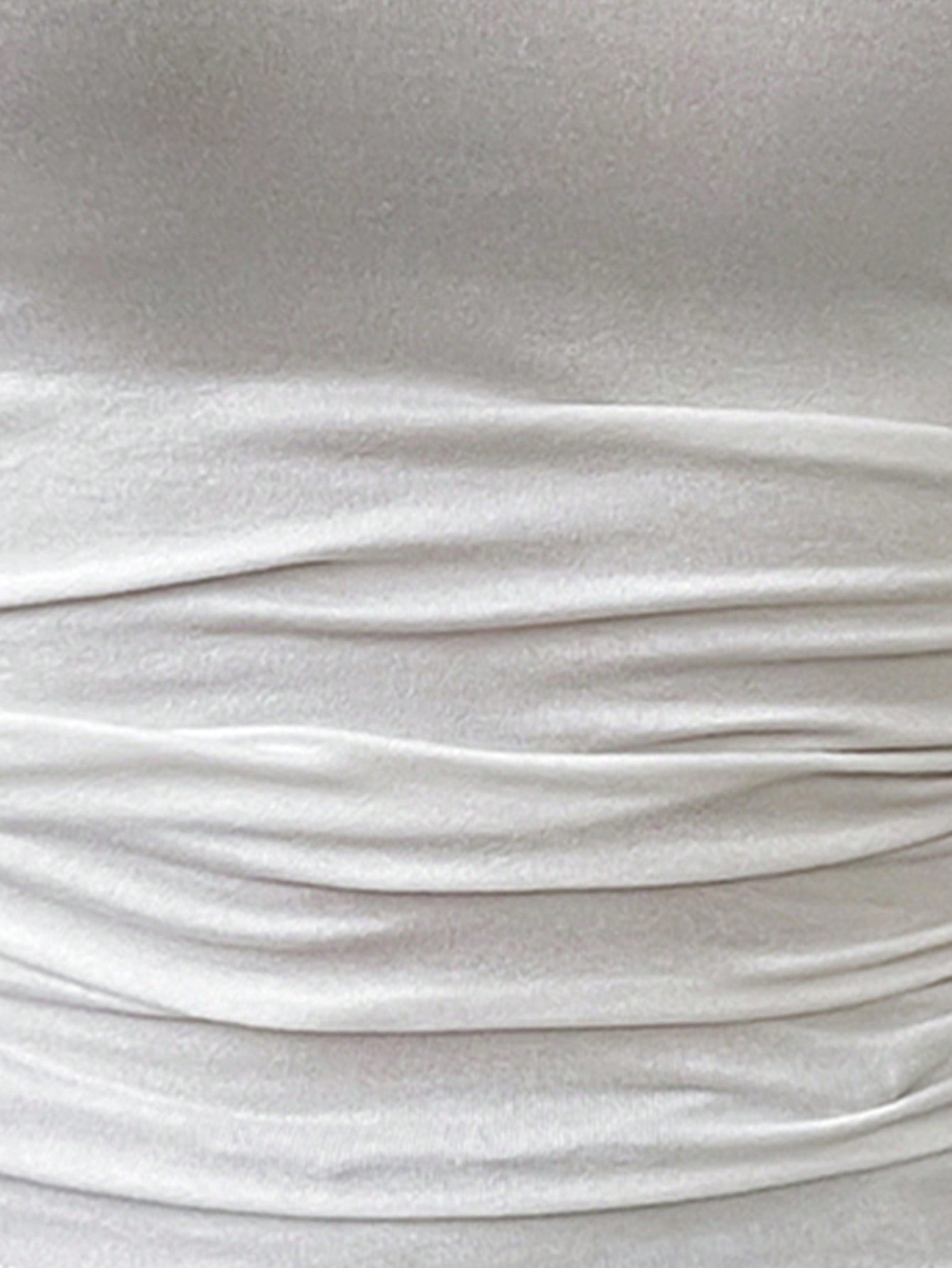 Buy SHEIN Essnce Solid Ruched Slim Fit Tee in Pakistan