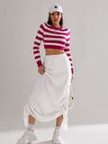 Buy SHEIN Essnce Striped Pattern Crop Sweater in Pakistan