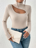 Buy SHEIN Frenchy Cut Out Turtleneck Tee in Pakistan