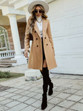 Buy SHEIN Frenchy Double Breasted Lapel Collar Overcoat in Pakistan
