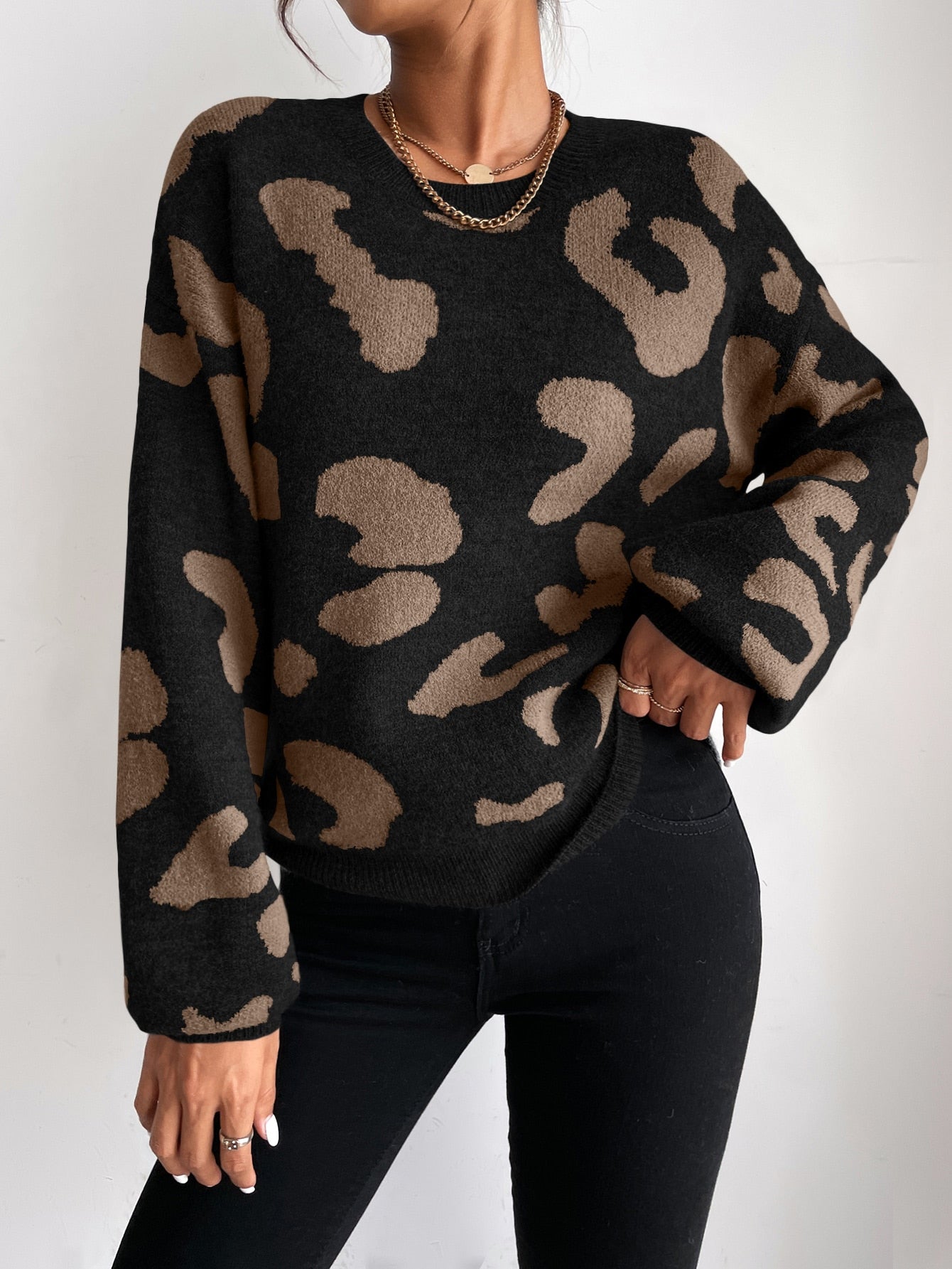 Buy SHEIN Frenchy Drop Shoulder Fluffy Knit Jumper in Pakistan