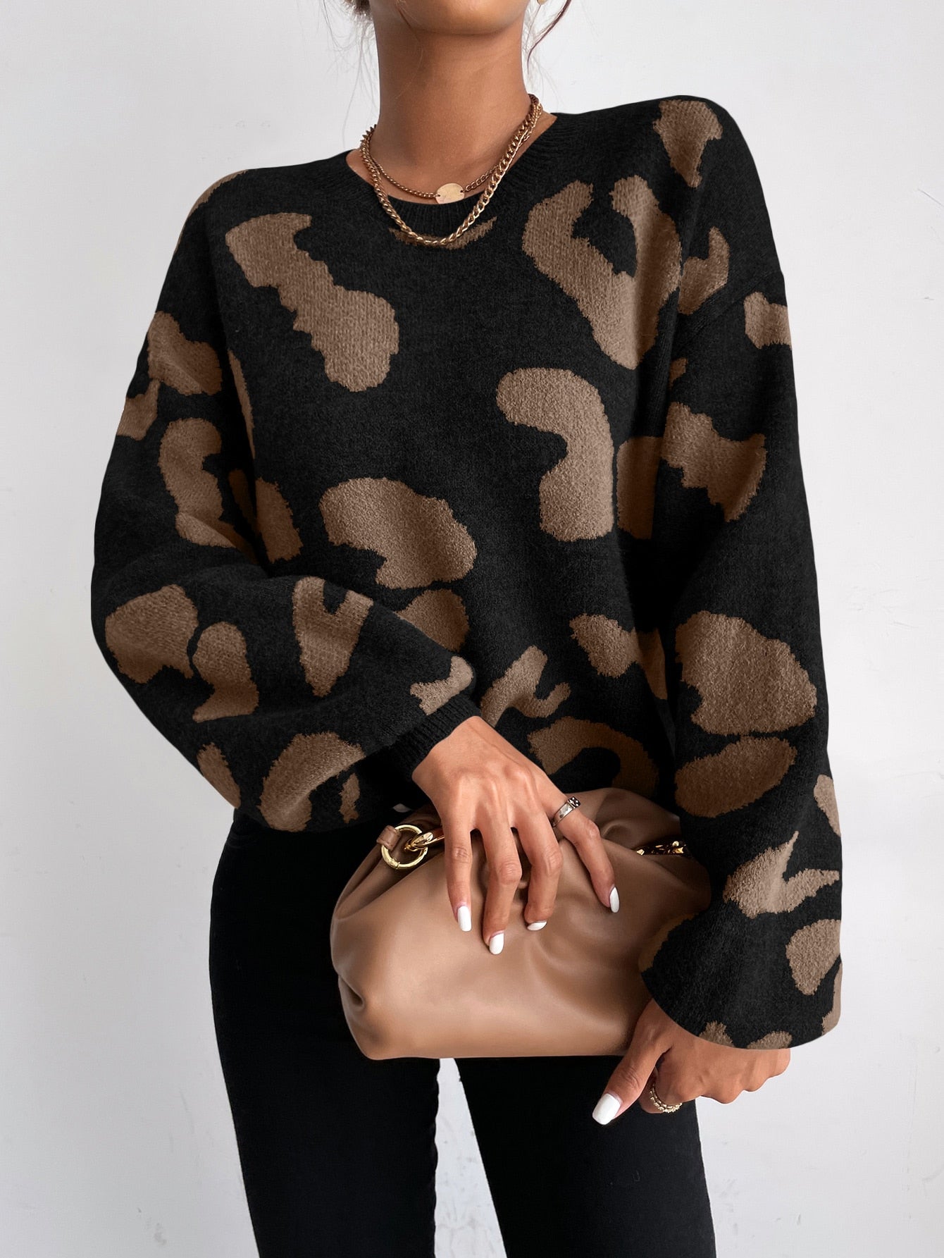 Buy SHEIN Frenchy Drop Shoulder Fluffy Knit Jumper in Pakistan