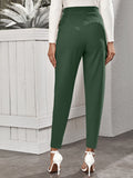 Buy SHEIN Frenchy High-Rise Slant Pocket Tapered Pants in Pakistan