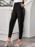 Buy SHEIN Frenchy High-Rise Slant Pocket Tapered Pants in Pakistan