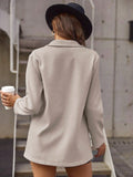 Buy SHEIN Frenchy Lapel Neck Double Breasted Overcoat in Pakistan