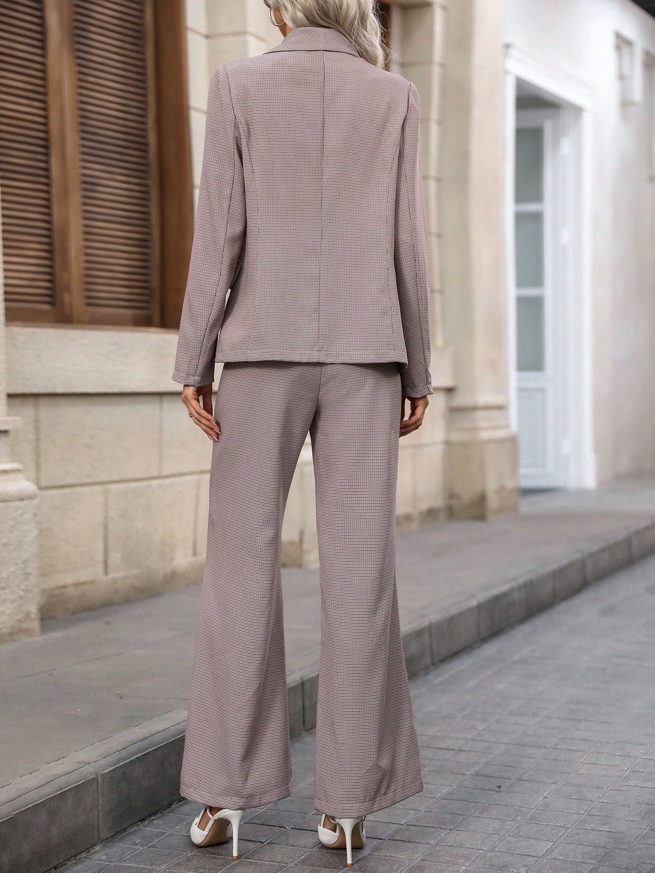 Buy SHEIN Frenchy Single Button Blazer & Flare Leg Pants in Pakistan