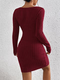 Buy SHEIN Frenchy Solid Ribbed Knit Bodycon Dress in Pakistan