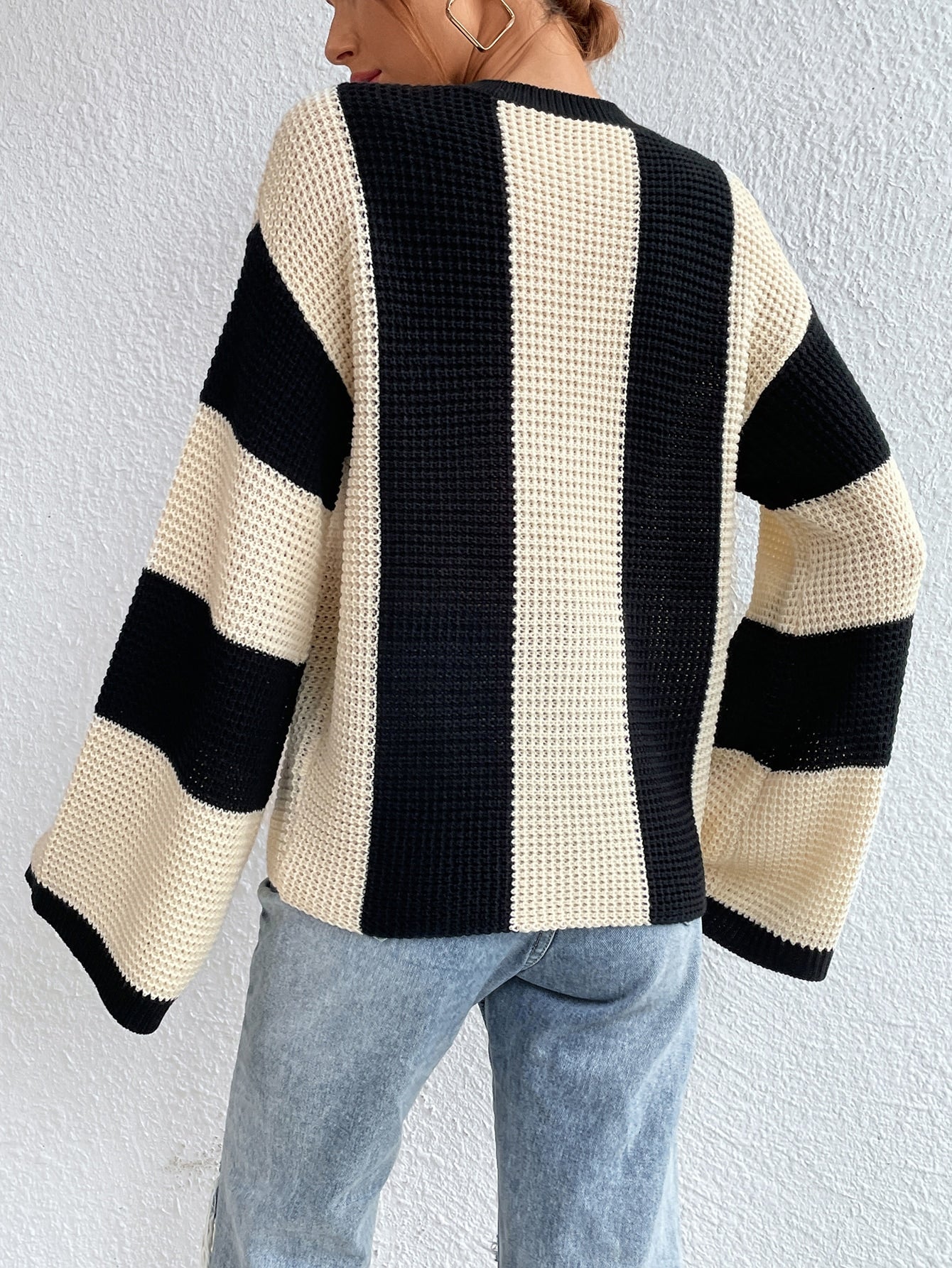 Buy SHEIN Frenchy Two Tone Drop Shoulder Sweater in Pakistan
