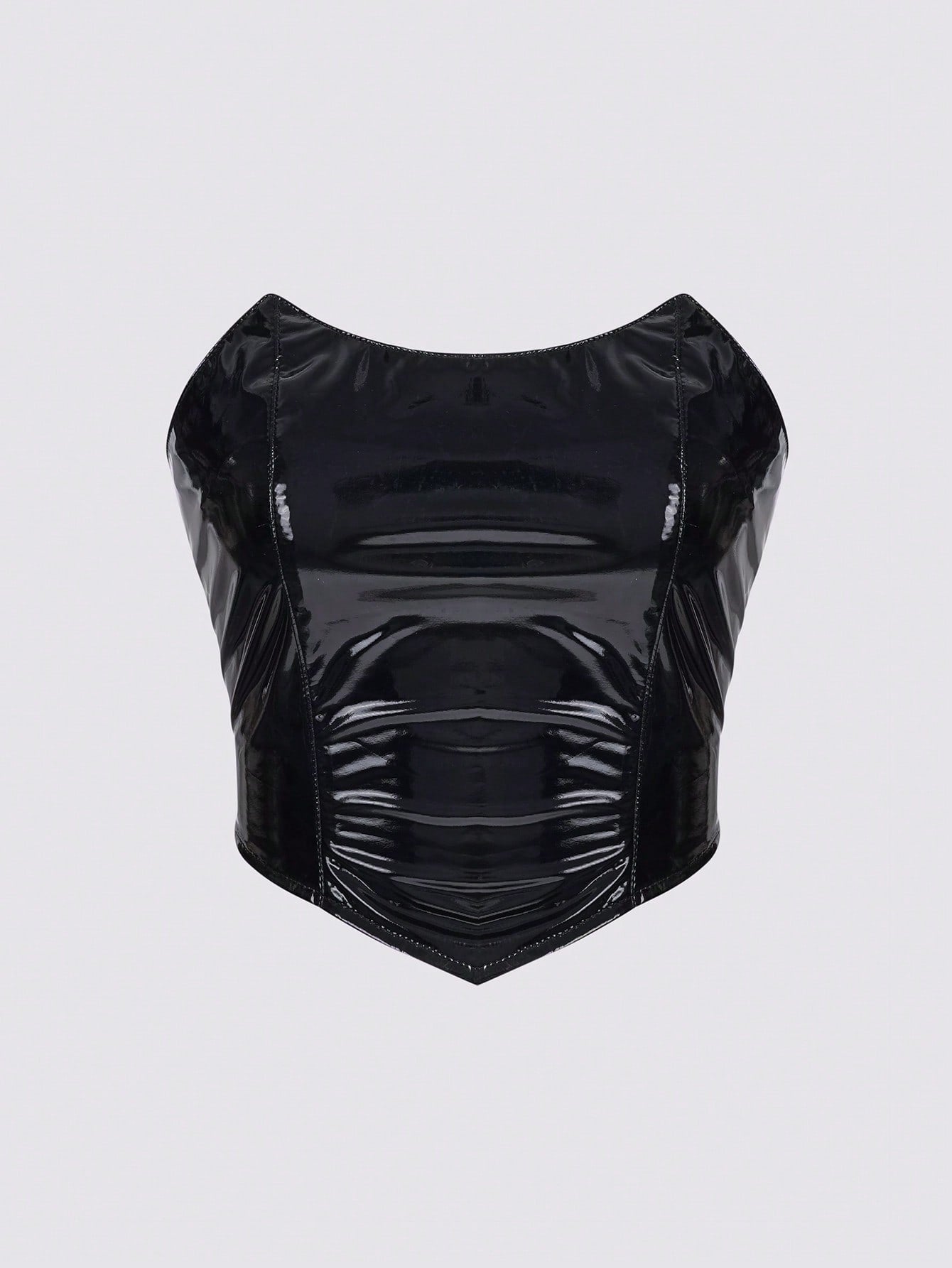 Buy SHEIN ICON Solid Patent Tube Top in Pakistan