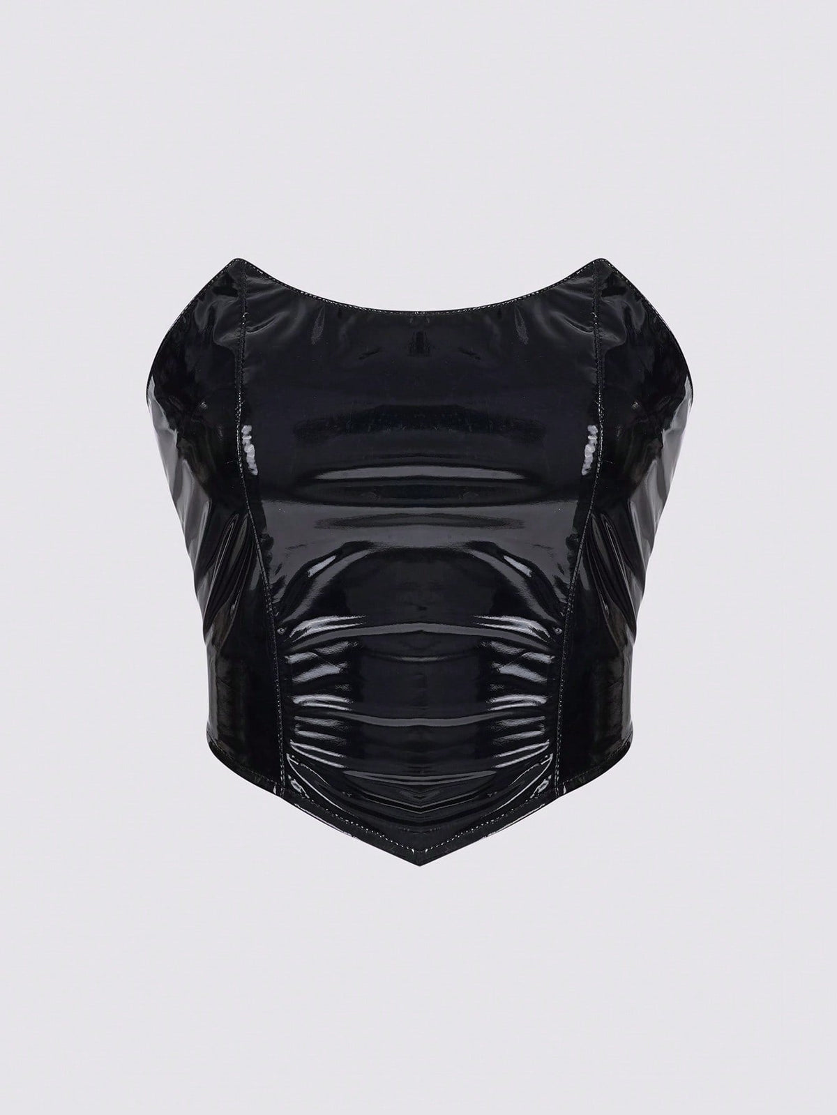 Buy SHEIN ICON Solid Patent Tube Top in Pakistan