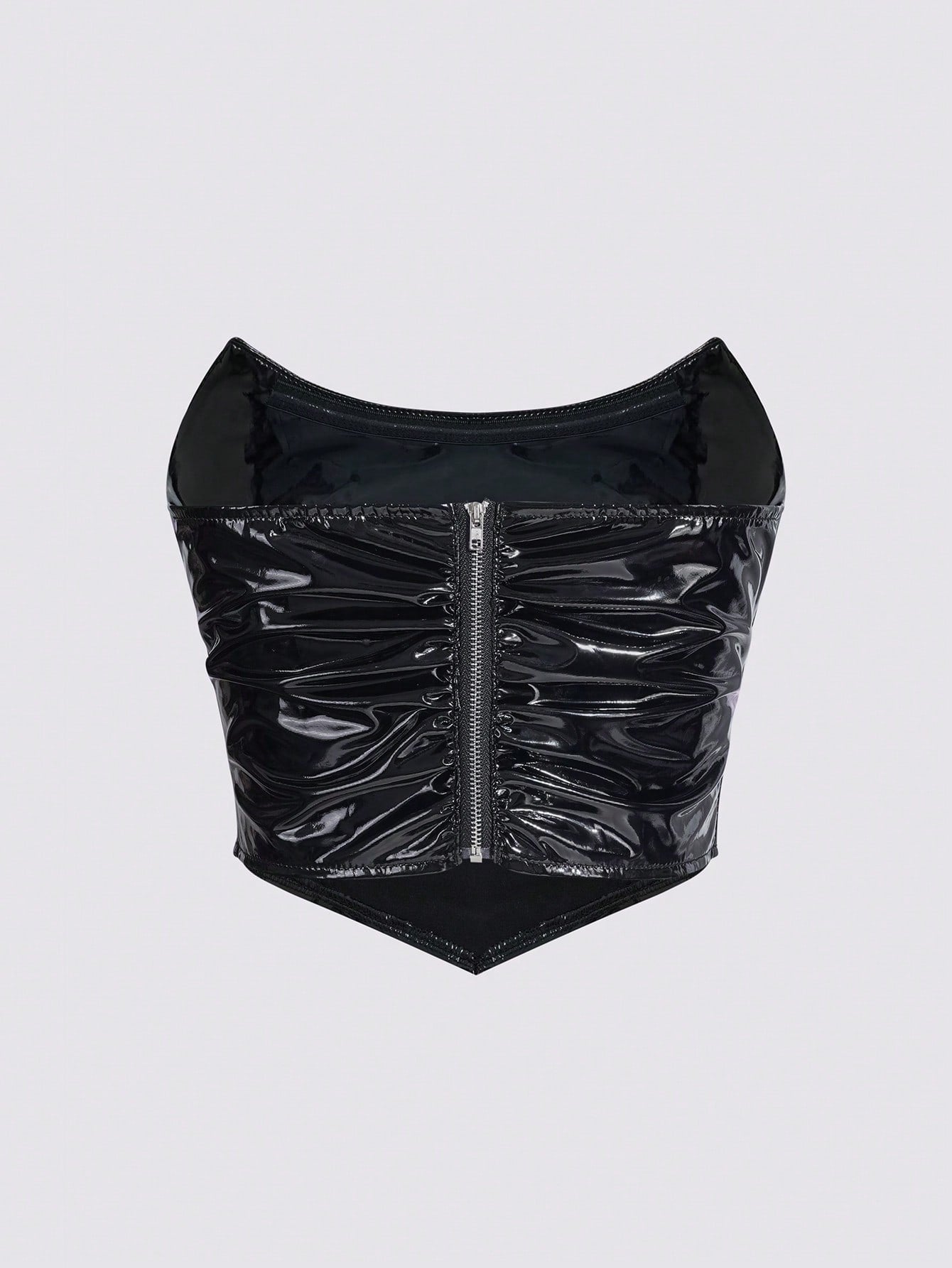 Buy SHEIN ICON Solid Patent Tube Top in Pakistan
