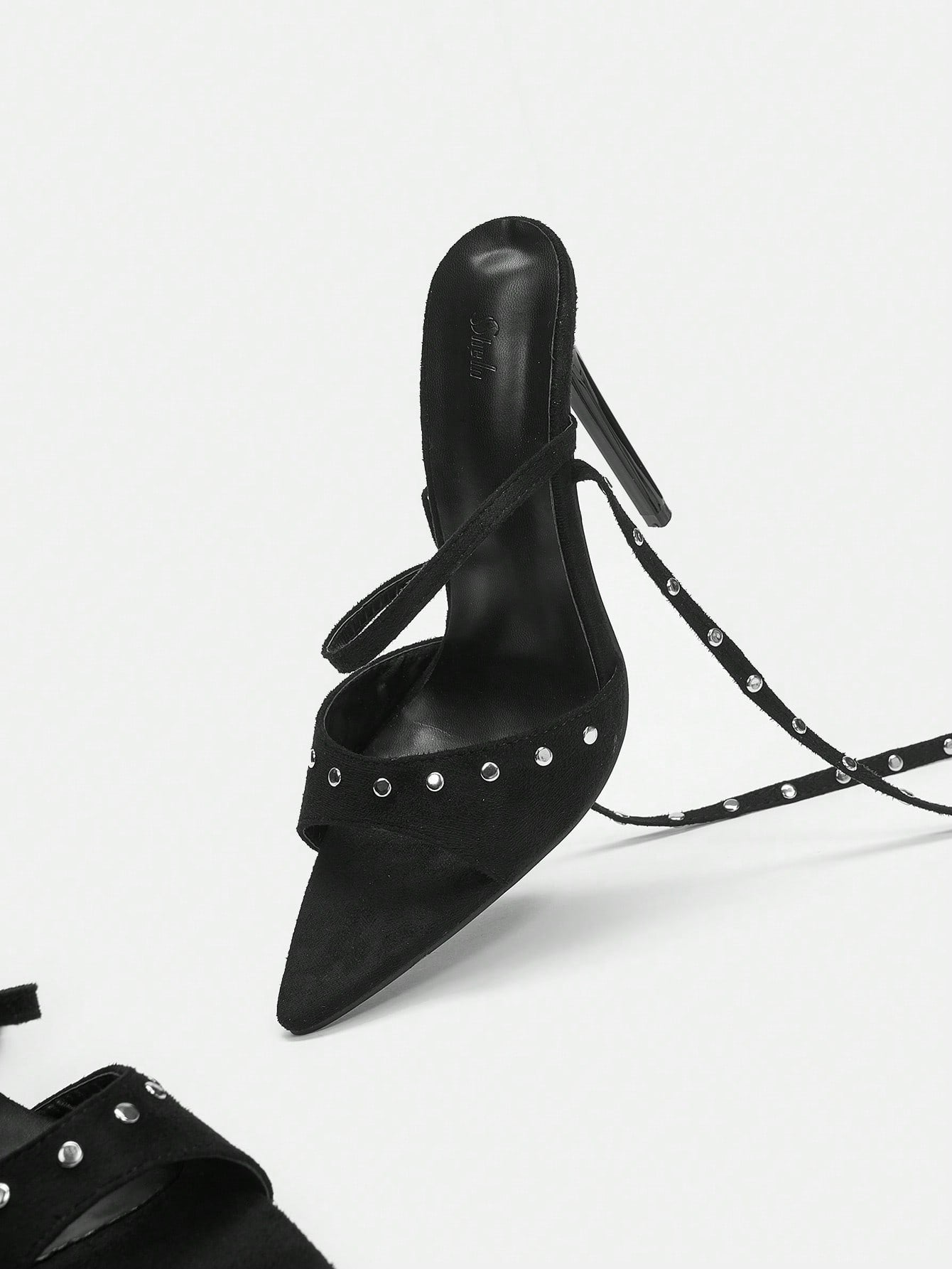 Buy SHEIN ICON Studded Strappy Stiletto High Heel Sandals With Open Toe in Pakistan