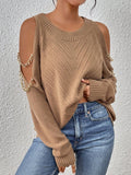 Buy SHEIN LUNE Cold Shoulder Chain Detail Sweater in Pakistan