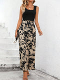 Buy SHEIN LUNE Solid Tank Top & Floral Print Wide Leg Pants in Pakistan