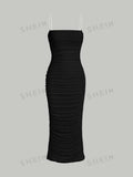 Buy SHEIN MOD Chain Detail Ruched Cami Dress in Pakistan