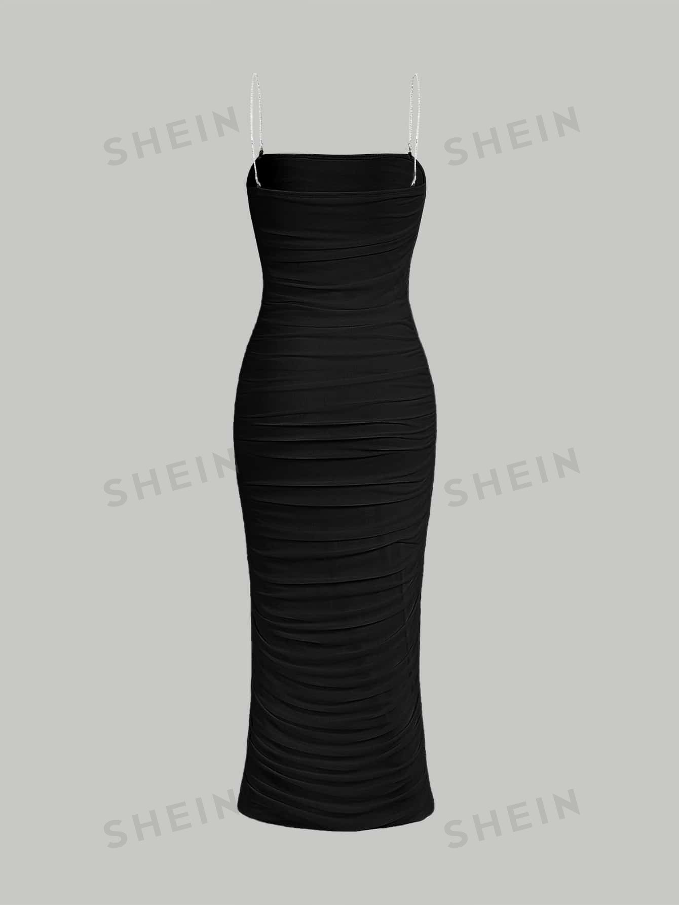 Buy SHEIN MOD Chain Detail Ruched Cami Dress in Pakistan
