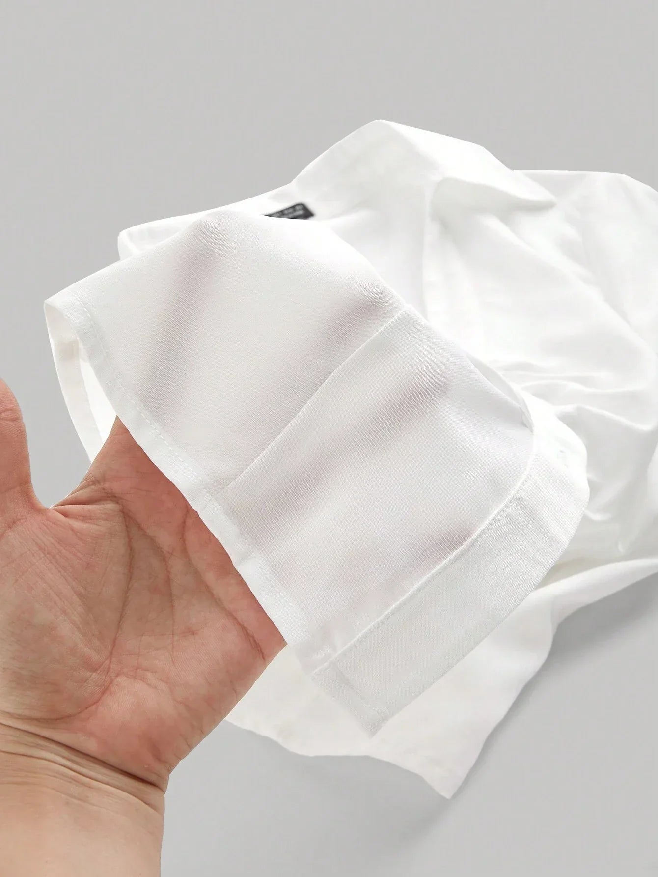 Buy SHEIN MOD Turndown Collar Long Sleeve Contrast Color Chest Ruched Black & White Contrast Color Shirt in Pakistan