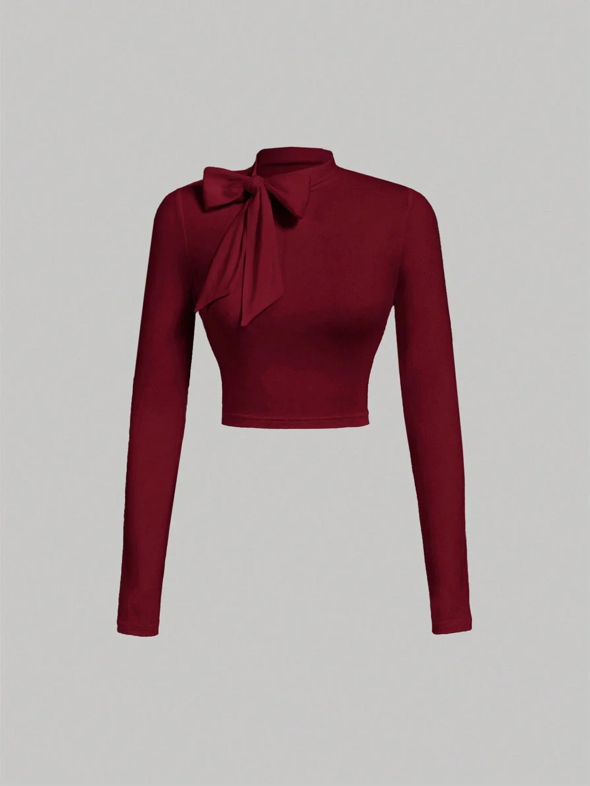 Buy SHEIN MOD Women's Spring And Autumn Casual White Bow Tie T-Shirt in Pakistan