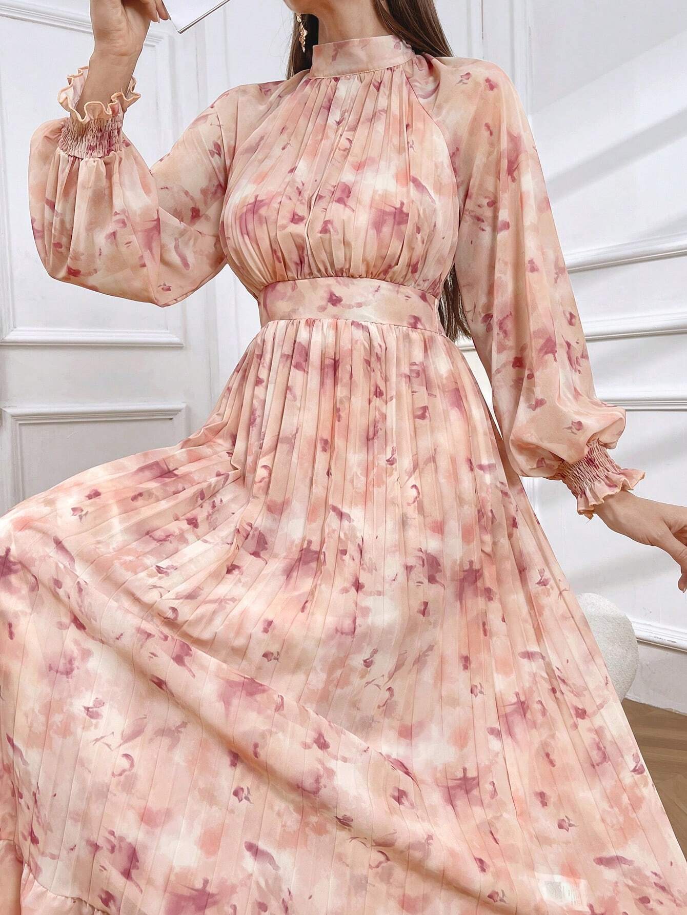 Buy SHEIN Modely Women Fashionable Floral Print Elegant Versatile Dress in Pakistan