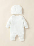 Buy SHEIN Persoplay Kids Baby Boy Costume Mini Doctor Printed Long Sleeve Jumpsuit With Embroidered Hat, For Daily in Pakistan