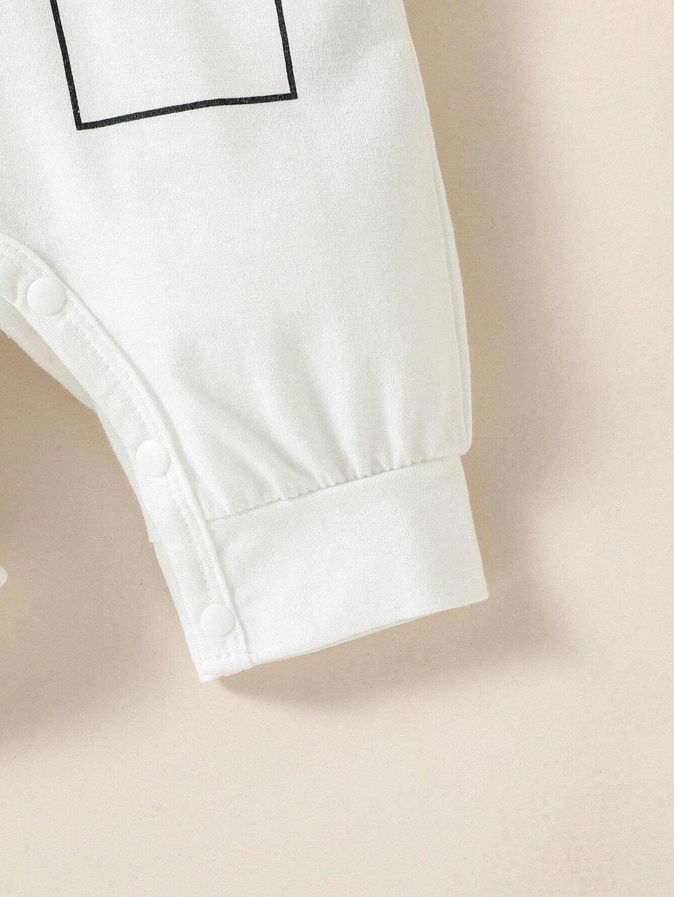 Buy SHEIN Persoplay Kids Baby Boy Costume Mini Doctor Printed Long Sleeve Jumpsuit With Embroidered Hat, For Daily in Pakistan