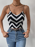 Buy SHEIN Priv̩ Chevron Pattern Cami Knit Top in Pakistan