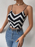 Buy SHEIN Priv̩ Chevron Pattern Cami Knit Top in Pakistan