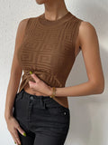 Buy SHEIN Privé Solid Mock Neck Knit Top in Pakistan