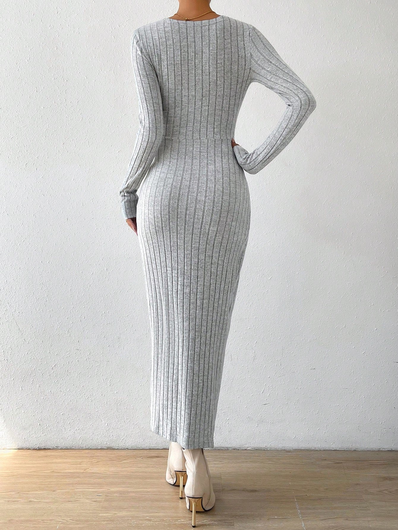 Buy SHEIN Priv̩ Women's Side Slit Twisted Knot Dress in Pakistan