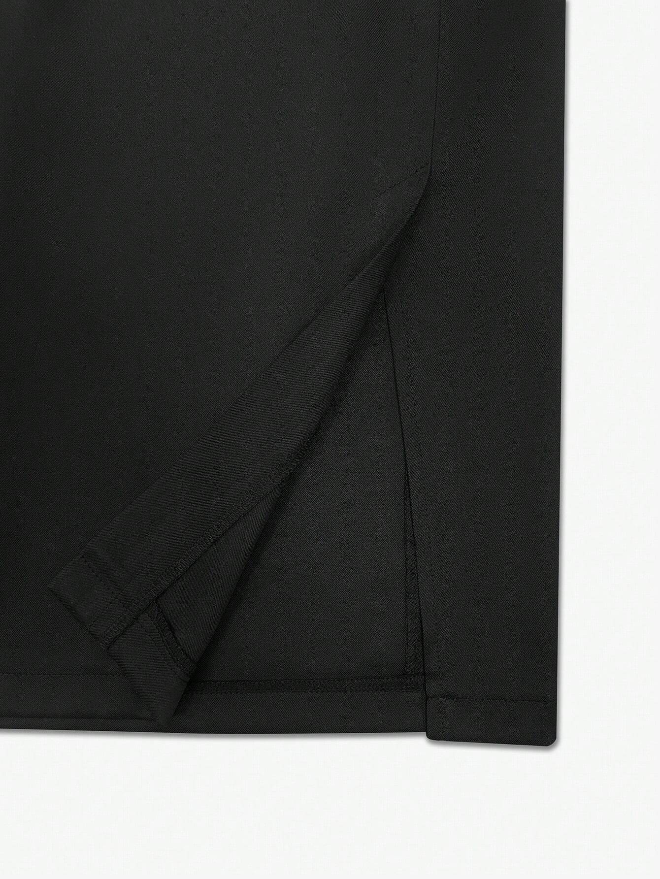 Buy SHEIN Privé Women's Solid Color Simple Daily Skirt in Pakistan