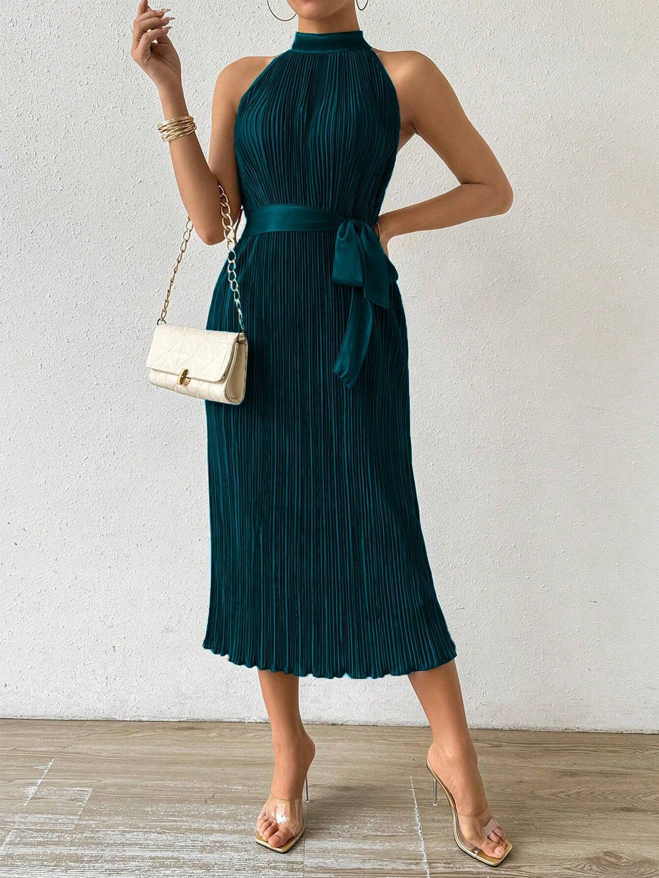 Buy SHEIN Raffinéa Women's Plain & Simple Daily Open Shoulder Dress in Pakistan