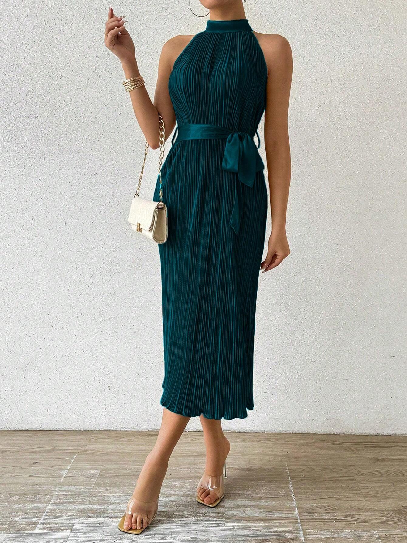 Buy SHEIN Raffinéa Women's Plain & Simple Daily Open Shoulder Dress in Pakistan